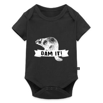 Biber - Baby Premium Kurzarmbody - Schwarz - Vorne