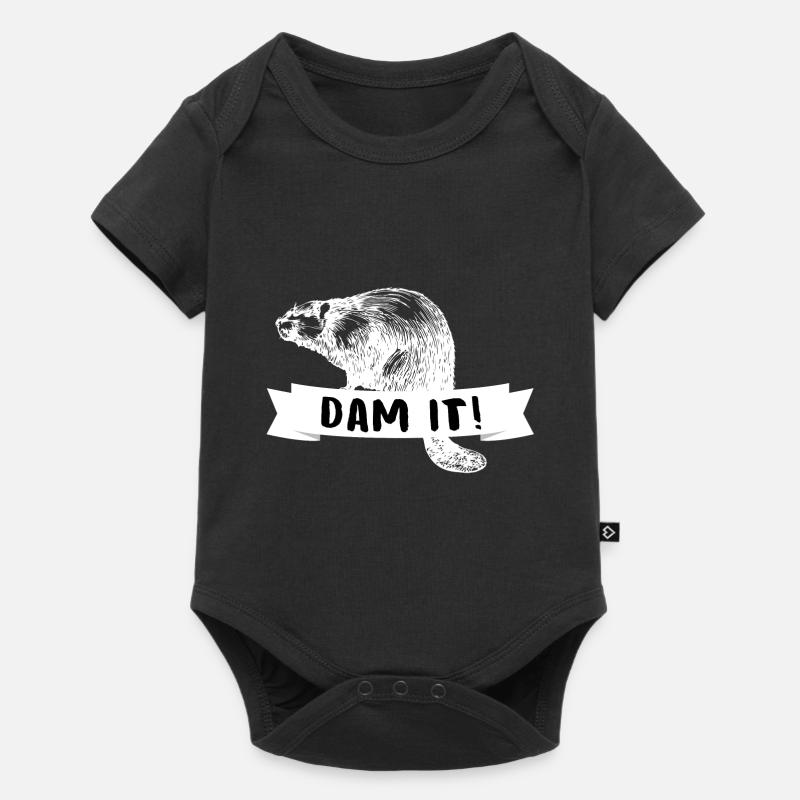 beaver - Baby Premium short-sleeve bodysuit - black