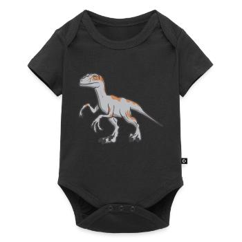 Cadeau dinosaure Velociraptor Raptor Dino - Body à manches courtes Premium Bébé - noir - Devant