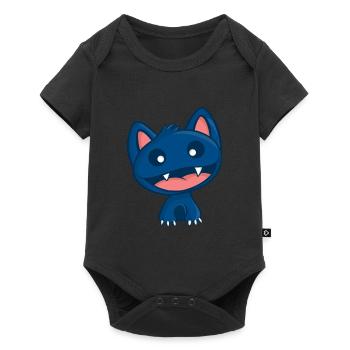 Cute monster motif - Baby Premium short-sleeve bodysuit - black - Front
