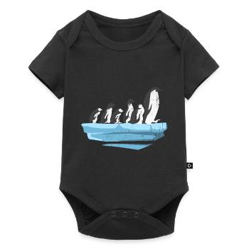 Cadeau de famille pingouin pingouin pingouin - Body à manches courtes Premium Bébé - noir - Devant