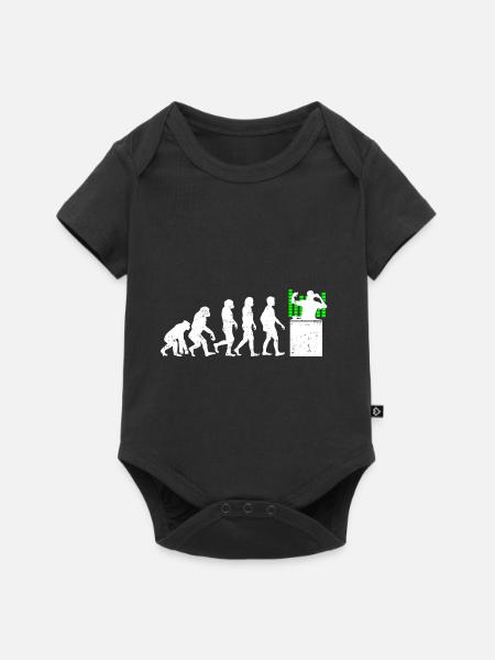 Evolution DJ Disc Jockey - Baby Premium Kurzarmbody - Schwarz