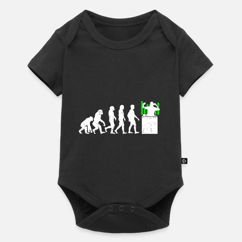 Evolution DJ Disc Jockey - Baby Premium Kurzarmbody - Schwarz