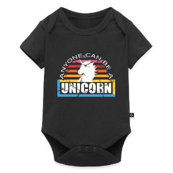 cute funny unicorn girl unicorn gift - Baby Premium short-sleeve bodysuit - black - Front