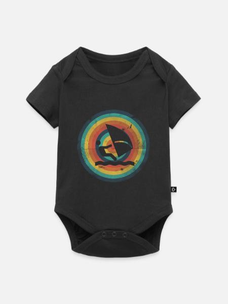 Surfers windsurfing - Baby Premium short-sleeve bodysuit - black