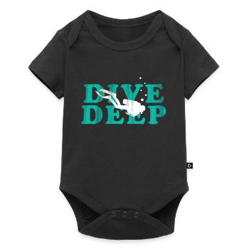 dive dive diver gift sea diving sport wave - Baby Premium short-sleeve bodysuit - black - Front
