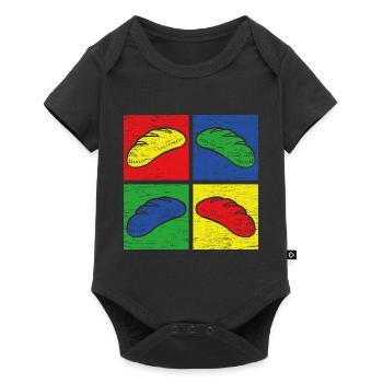 bread - Baby Premium short-sleeve bodysuit - black - Front