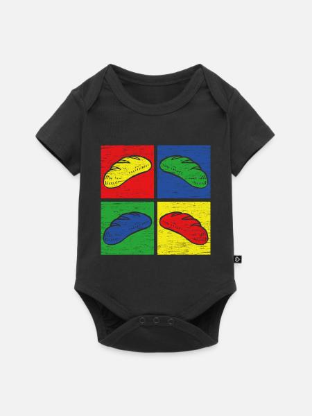 Brot - Baby Premium Kurzarmbody - Schwarz