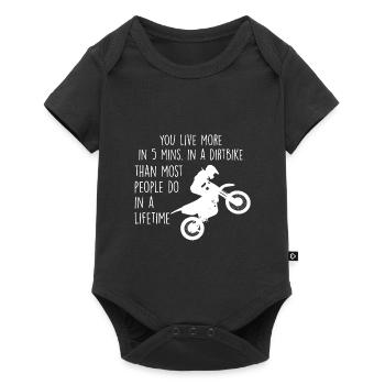You live more motocross motosport - Baby Premium Kurzarmbody - Schwarz - Vorne