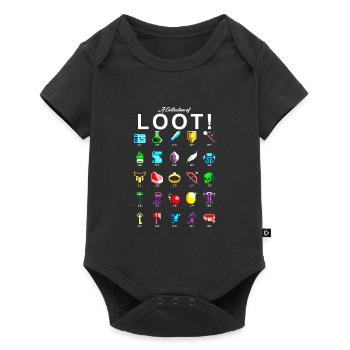 8bit pixel collection of prey gamer nerd - Baby Premium short-sleeve bodysuit - black - Front