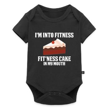 Cheat Day Süßer Kuchen Lustiges Gymnastik Geschenk - Baby Premium Kurzarmbody - Schwarz - Vorne