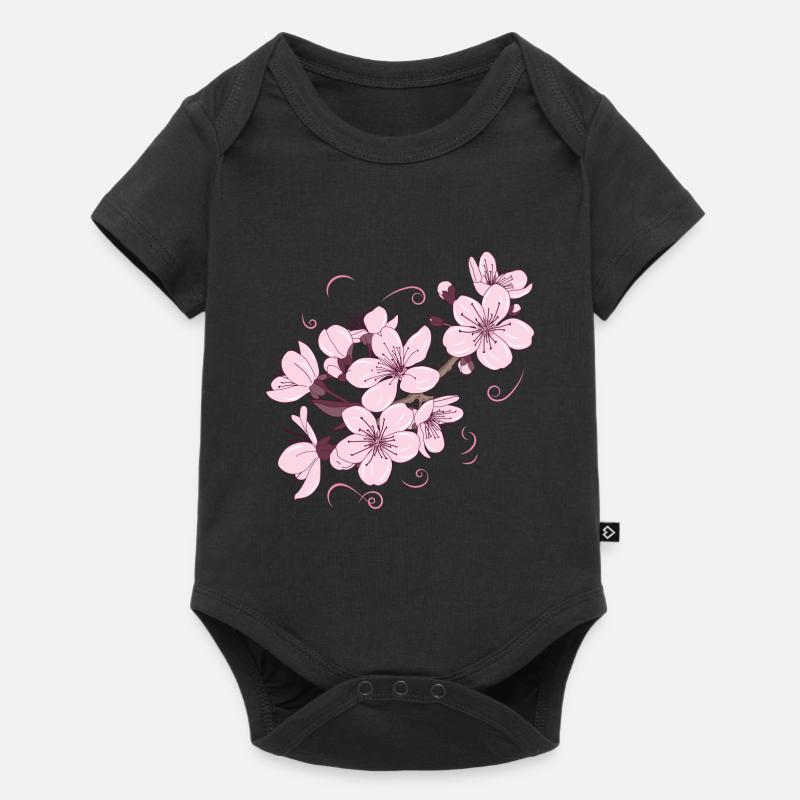 Fleur japonais cadeau cool - Body à manches courtes Premium Bébé - noir