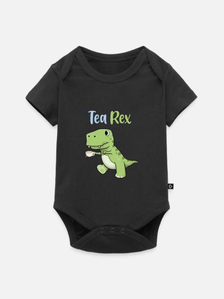 Tea Rex - Baby Premium Kurzarmbody - Schwarz