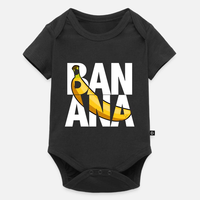 banane - Body à manches courtes Premium Bébé - noir