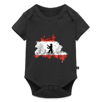Berlin - Baby Premium Kurzarmbody - Schwarz - Vorne
