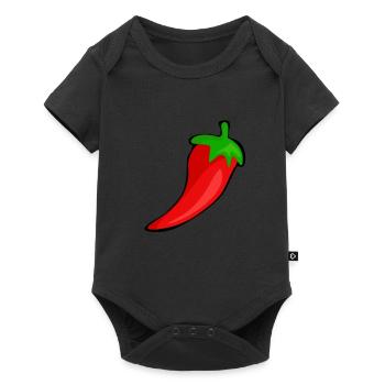 Chili pepperoni poivrons poivrons moisson de jardin potager - Body à manches courtes Premium Bébé - noir - Devant