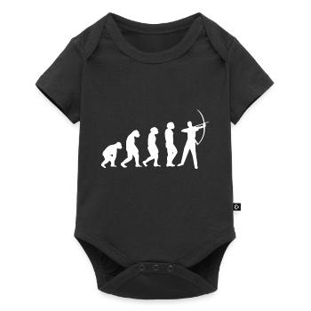 L’évolution arc-en-ciel flèche et arc - Body à manches courtes Premium Bébé - noir - Devant