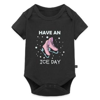 Patins - Have an ice day - Body à manches courtes Premium Bébé - noir - Devant