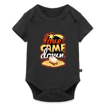 Jésus vient la naissance de Noël - Body à manches courtes Premium Bébé - noir - Devant