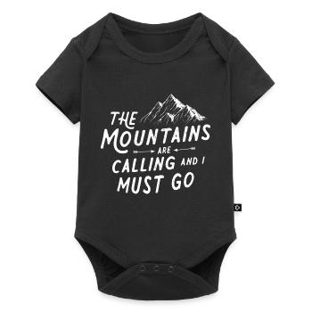 Die Berge rufen und ich muss gehen Geschenk - Baby Premium Kurzarmbody - Schwarz - Vorne