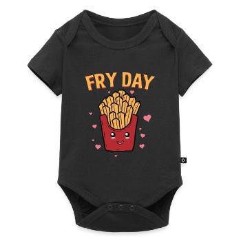 Fryday Fries Friday Hearts Cool Gift - Baby Premium short-sleeve bodysuit - black - Front