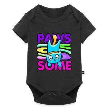 Chat mignon coloré - Body à manches courtes Premium Bébé - noir - Devant