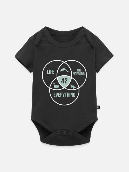 42 Answer to All Life Universe Number 42 - Baby Premium short-sleeve bodysuit - black