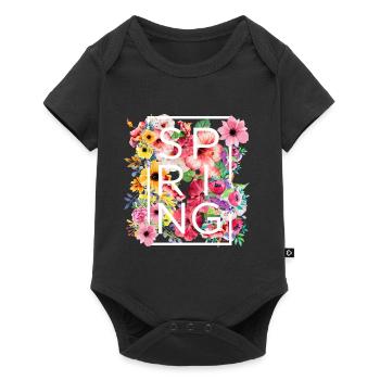 spring - Baby Premium short-sleeve bodysuit - black - Front
