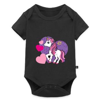 Enfants, vêtements de bébé animaux - Body à manches courtes Premium Bébé - noir - Devant