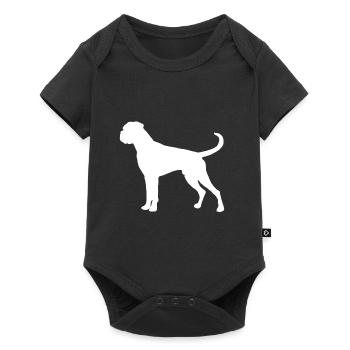 Boxer Chien allemand Boxer Silhouette Animal de compagnie - Body à manches courtes Premium Bébé - noir - Devant
