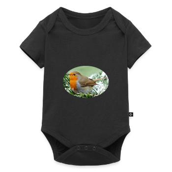robin - Baby Premium short-sleeve bodysuit - black - Front