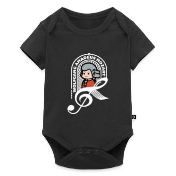 Mozart Doux Portrait Note Blanc Cadeau cool - Body à manches courtes Premium Bébé - noir - Devant