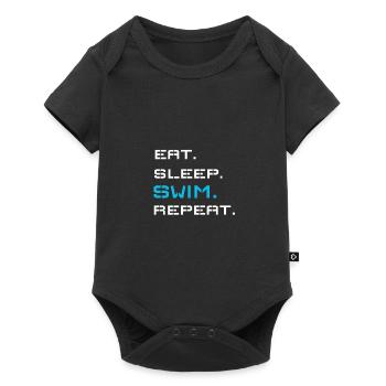 Schwimmen - Baby Premium Kurzarmbody - Schwarz - Vorne