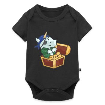 Pirate Cat Pirate Unicorn Unicorn Gift - Baby Premium short-sleeve bodysuit - black - Front