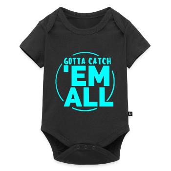 GOTTA CATH 'EM ALL - Baby Premium Kurzarmbody - Schwarz - Vorne