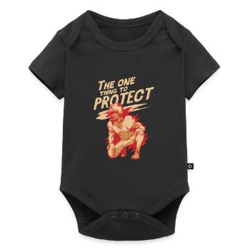 Football Position Center Aggressiv Geschenk - Baby Premium Kurzarmbody - Schwarz - Vorne