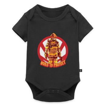 Pompiers Protection Appel Cadeau Travail - Body à manches courtes Premium Bébé - noir - Devant