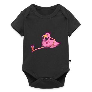 Cadeau de maîtres de zoo oiseau Flamingo - Body à manches courtes Premium Bébé - noir - Devant