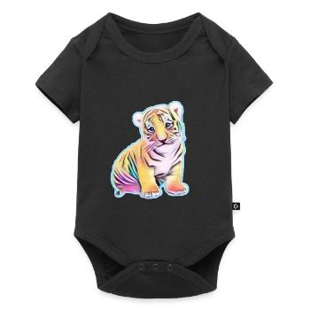 tiger - Baby Premium short-sleeve bodysuit - black - Front