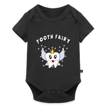 tee-shirt dentaire fée dentaire dentiste infirmière dentaire - Body à manches courtes Premium Bébé - noir - Devant