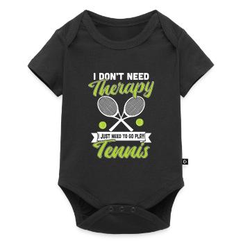 Tennis Thérapie Sport Cadeau Amusant - Body à manches courtes Premium Bébé - noir - Devant