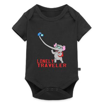 Solo? Alone? Traveler? A Nice Traveling Design - Baby Premium short-sleeve bodysuit - black - Front