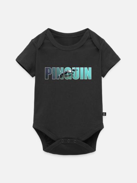Pinguin - Baby Premium Kurzarmbody - Schwarz