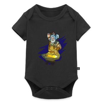 Blacksmith forging sword ember hammer work - Baby Premium short-sleeve bodysuit - black - Front