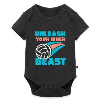 Halle Volleyball Équipe - Body à manches courtes Premium Bébé - noir - Devant