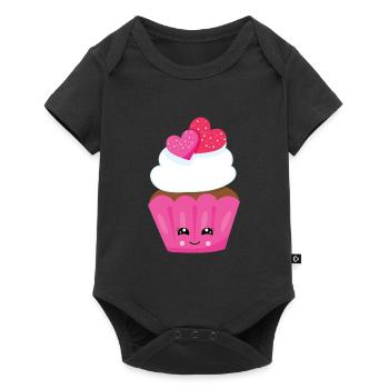 cupcake - Baby Premium Kurzarmbody - Schwarz - Vorne