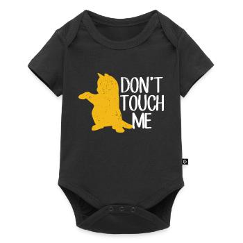 Don't touch me cat kitten - Baby Premium short-sleeve bodysuit - black - Front