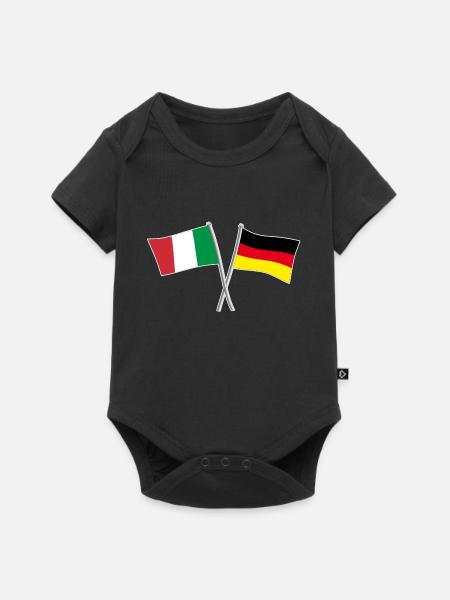 Italien Deutschland - Baby Premium Kurzarmbody - Schwarz
