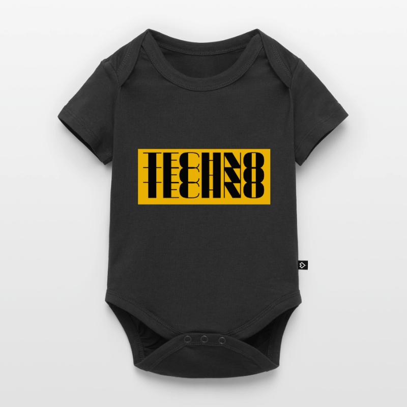 techno techno techno jaune Body à manches courtes Premium Bébé