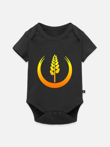 Getreide - Baby Premium Kurzarmbody - Schwarz